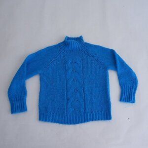 Vintage Cocovive Blue Chunky Knit Turtleneck Sweater S